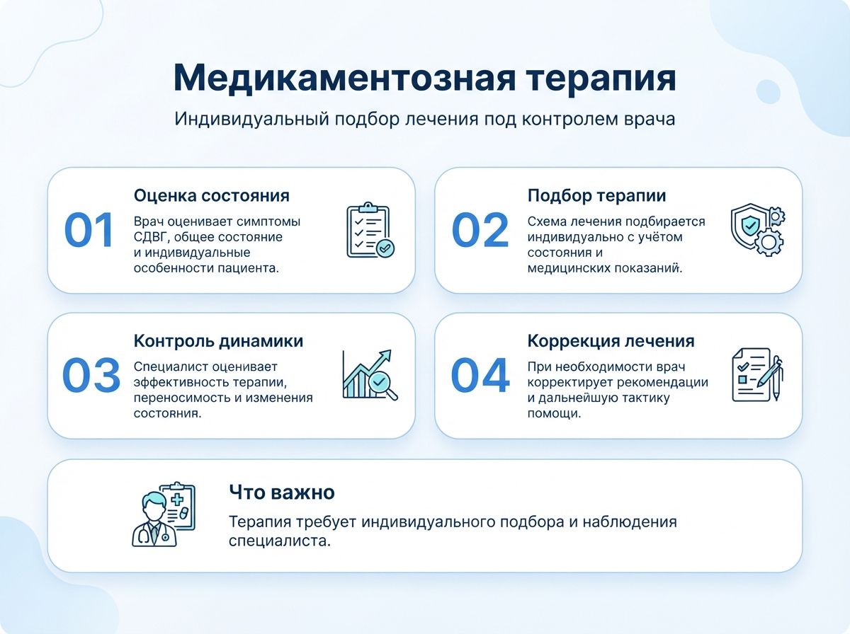 Лечение СДВГ в Гвардейске у детей и взрослыхинфографика